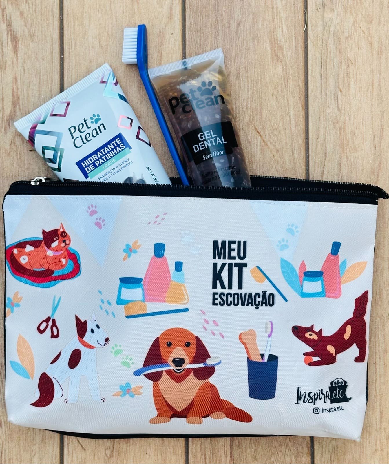 Kit escovação pet personalizado